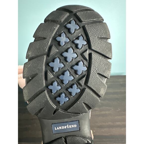 Lands End Boots Womens 7 B Mid Calf Back Zip Insulated Winter Boot pink Suede - Picture 6 of 8